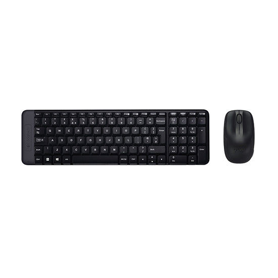 Logitech MK220 wireless keyboard and mouse, black, combo set.