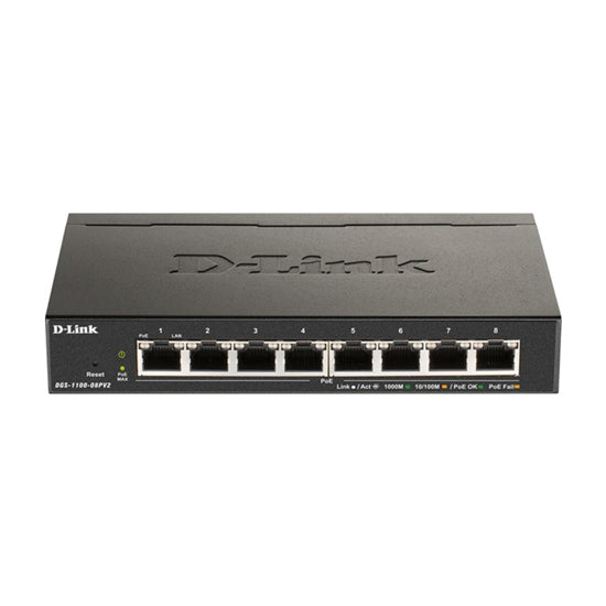 Switch D-Link DGS-1100-08PV2 8 Portas Preto