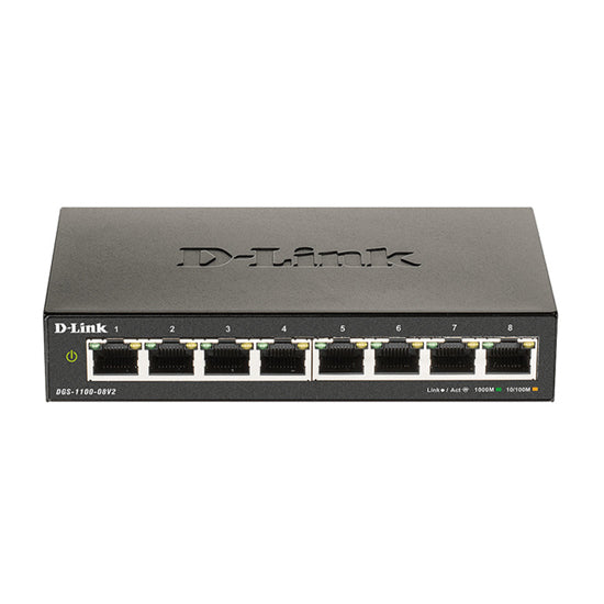 Switch D-Link DGS-1100-08V2 8 Portas Smart Preto