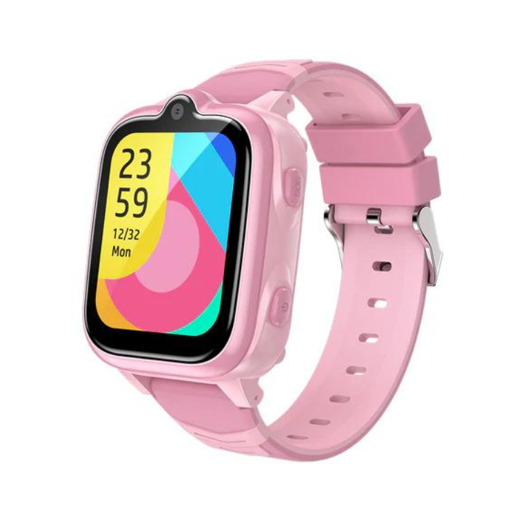 Smartwatch Blackview Z10 Kids rosa com ecrã colorido e pulseira ajustável.