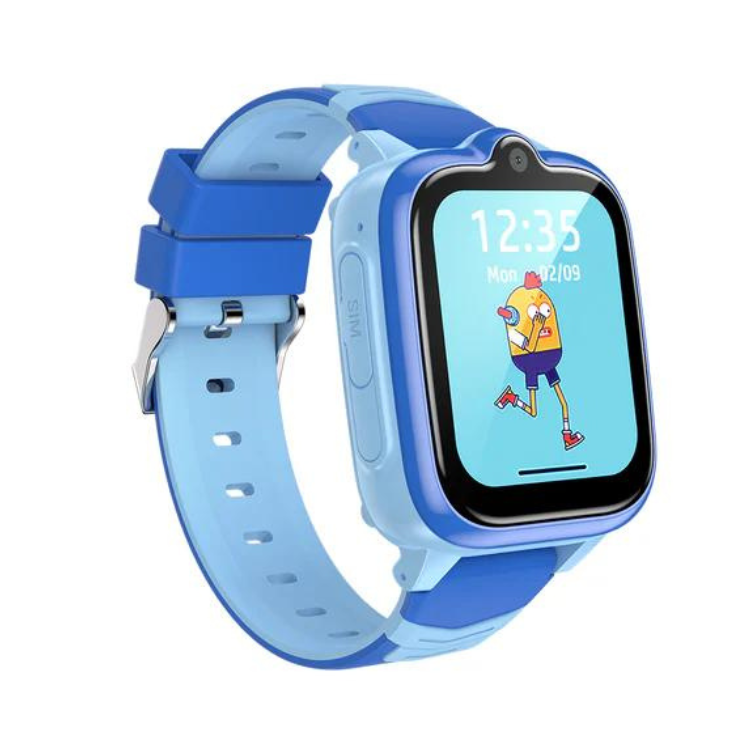 Relógio smartwatch infantil Blackview Z10 azul com rastreador GPS e pulseira ajustável.