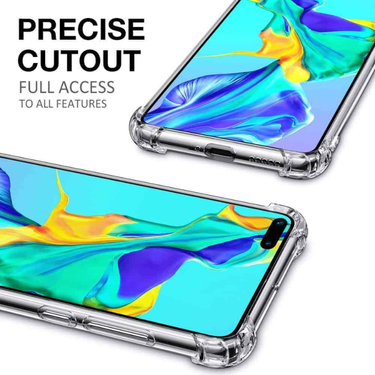 Capa Silicone anti shock Huawei P40 Pro - Transparente