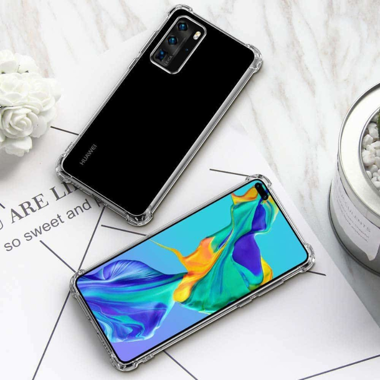Capa Silicone anti shock Huawei P40 Pro - Transparente