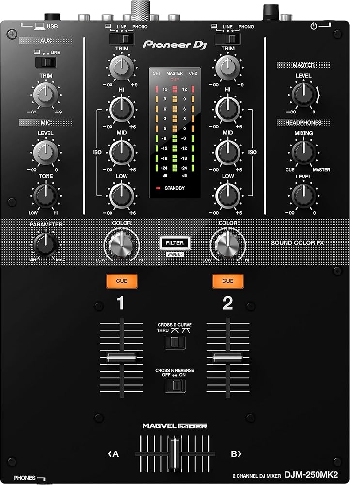Mesa de Mistura Pioneer DJ 2 canais DJM-250MK2