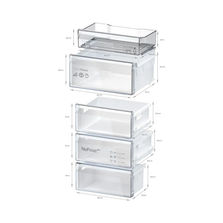 Frigorífico Combinado Balay 3KFD655NI 321L Total No Frost Cristal Preto Classe D