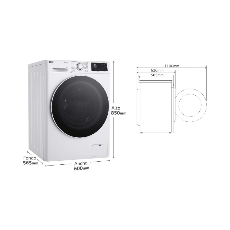 Máquina Lavar Roupa LG F4WR5510A0W 10Kg 1400RPM Classe A