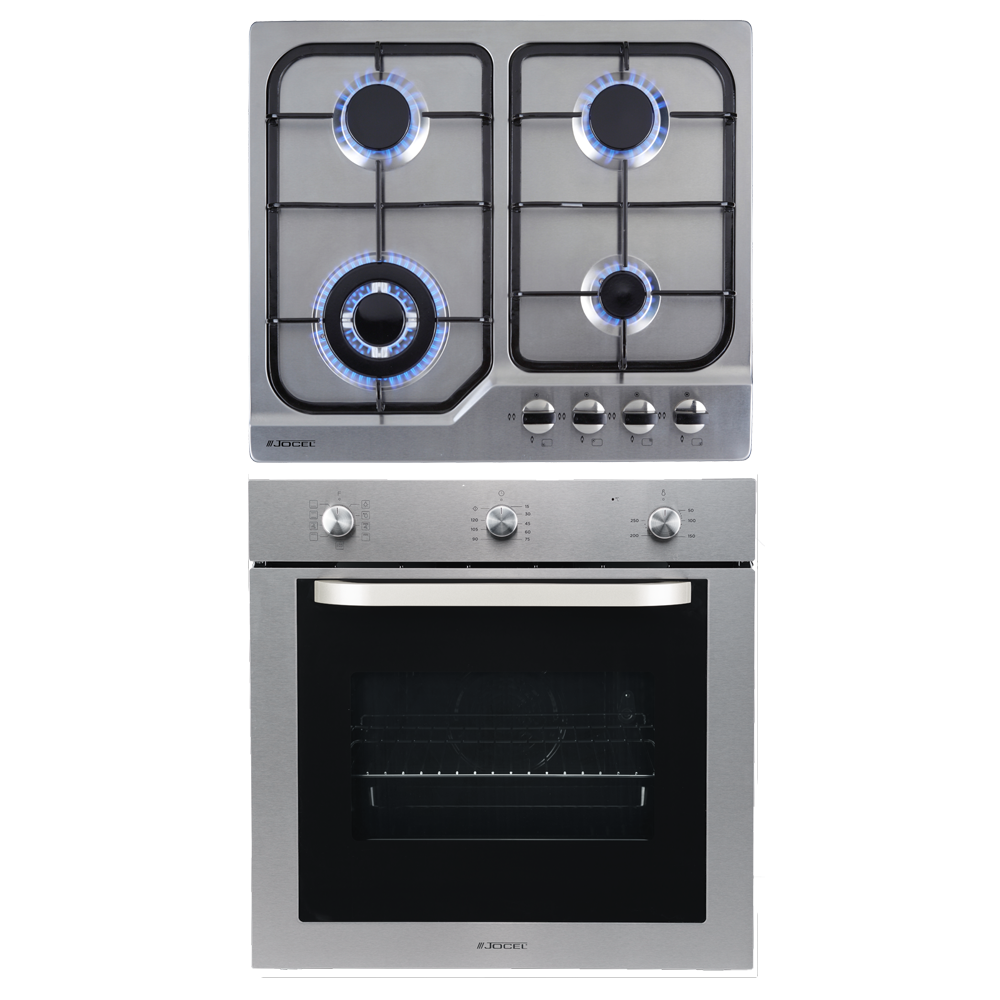 Pack Jocel Elektro-Backofen 70L + 58cm Gaskochfeld mit 4 Zonen