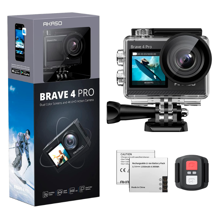 Action Cam Akaso Brave 4 Pro Preto