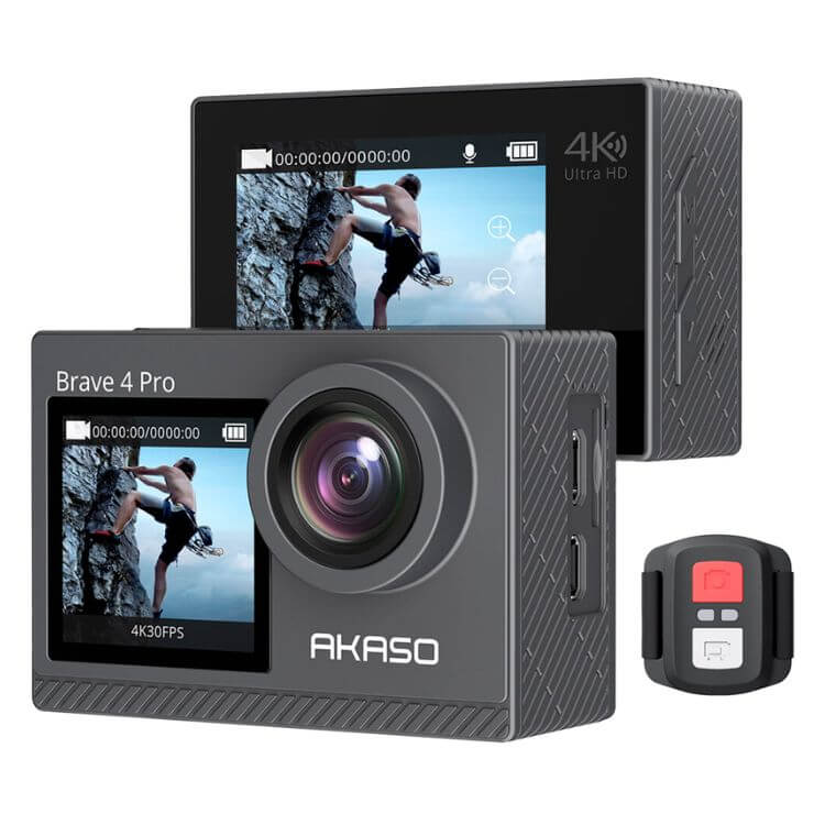 Action Cam Akaso Brave 4 Pro Outdoor Kit Preto