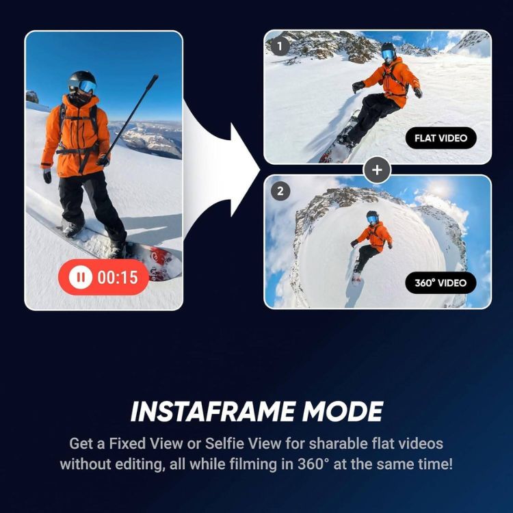 Action Cam Insta360 X5 Standard Bundle Schwarz
