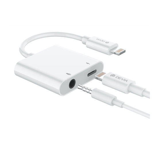 Adaptador DEVIA 2 em 1 Lightning para 3.5mm