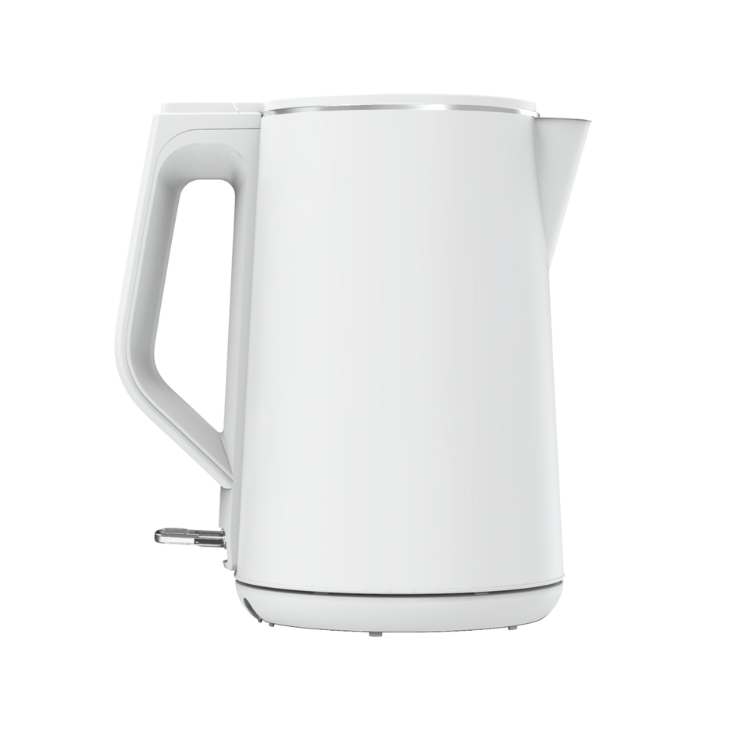 White Aeno electric kettle, 1.5L, 2200W, shiny finish.