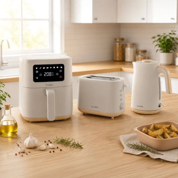 Fritadeira Flama Airfryer Slim Pearl 651FL 6L Branco