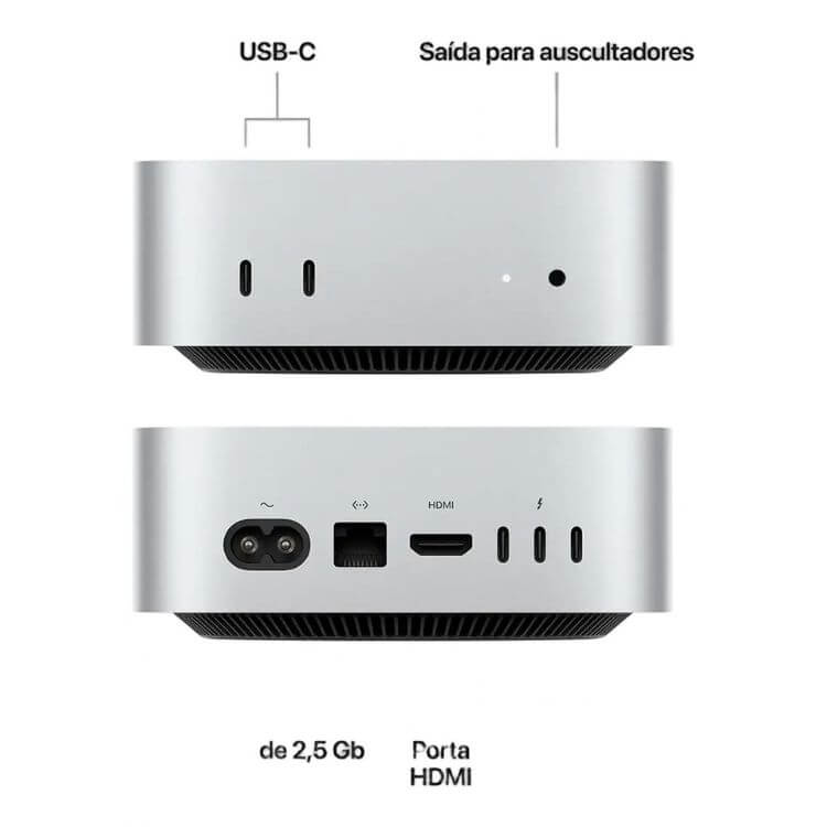 Apple Mac Mini M6 CPU 12core / GPU 12core 16GB/256GB Prateado