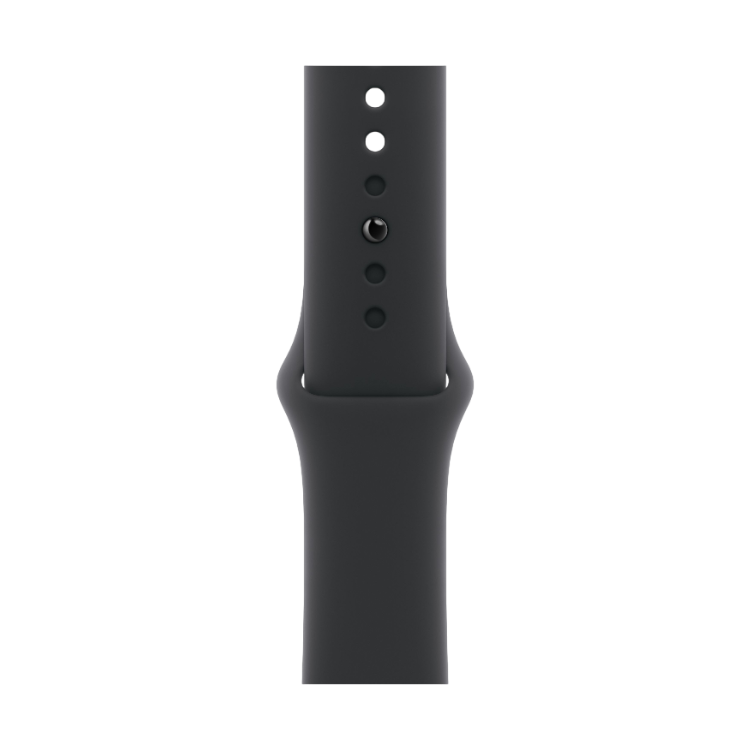 Smartwatch Apple Watch Series 11 GPS + Cellular 42mm Aluminium Space Grau mit Sportarmband Schwarz - M/L