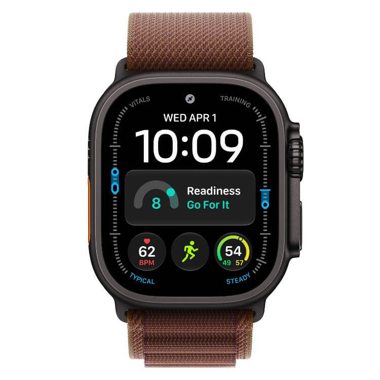 Apple Watch Ultra 4 GPS + Cellular 49mm Titânio Preto c/ Bracelete Loop Alpine Bordô - M