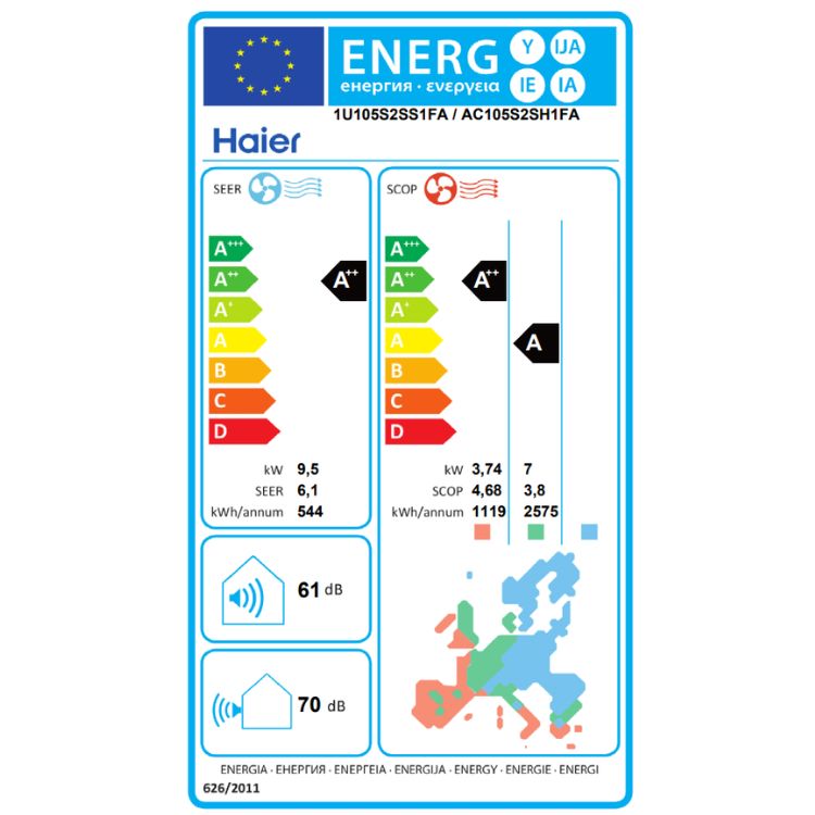 Ar Condicionado Haier Quente/Frio AC105S2SH1FA Chão/Teto