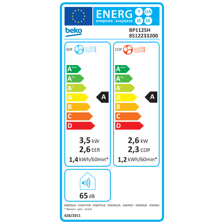 Ar Condicionado Portátil Beko BP1125H Quente/Frio 12000BTU