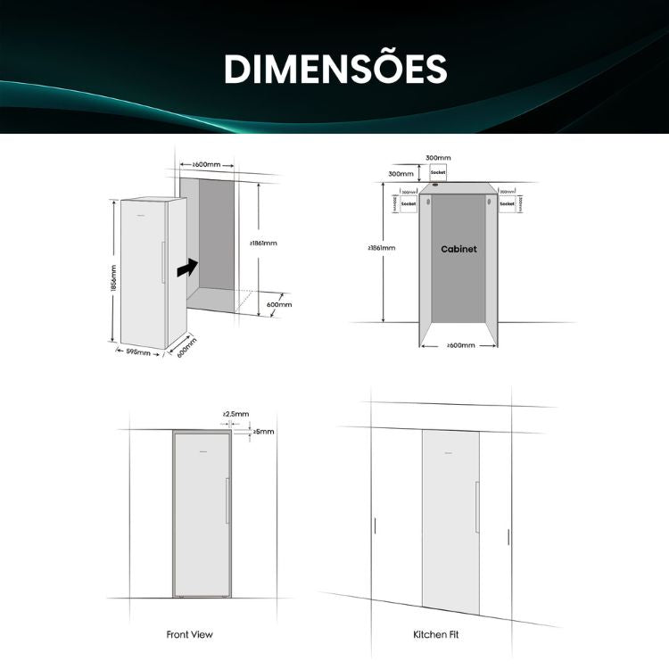 Arca Congeladora Vertical Hisense FT3K310SAIE1 312L Inox