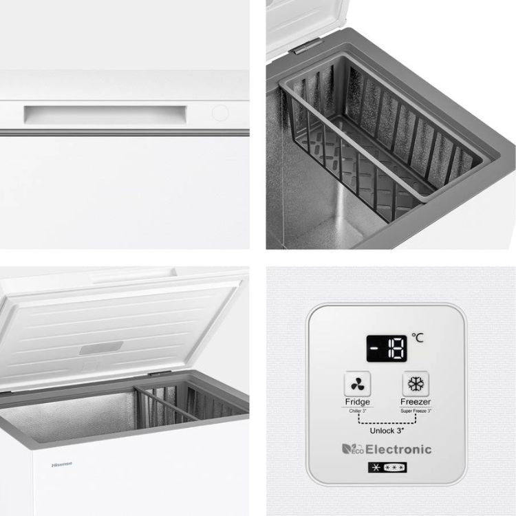 Arca Congeladora Horizontal Hisense FT546D4AWLYE 420L Branco