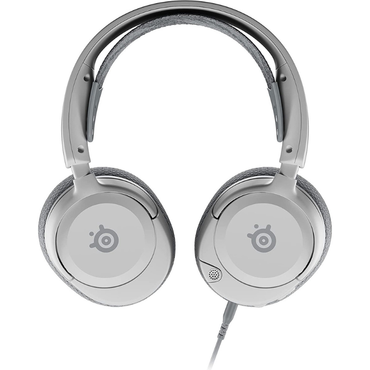 SteelSeries Arctis Nova 1 white gaming headphones with 3.5mm jack.