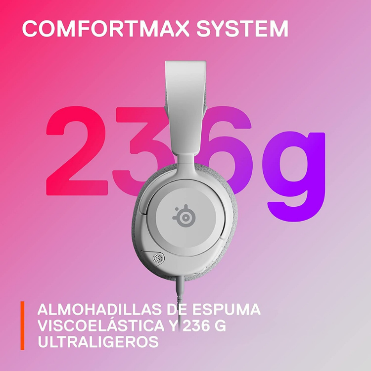 SteelSeries Arctis Nova 1 white gaming headset.