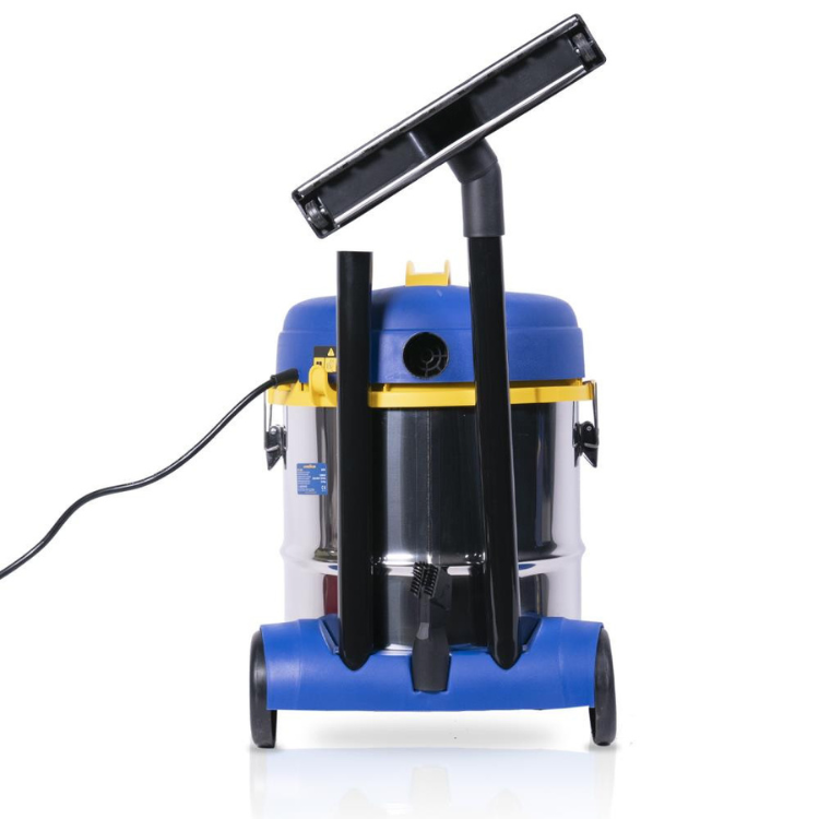 Aspirador de sólidos e líquidos Goodyear GY12VC, 20L, azul e amarelo.