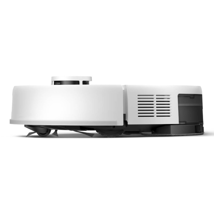 White Dreame Mova E20 robot vacuum cleaner, side view.