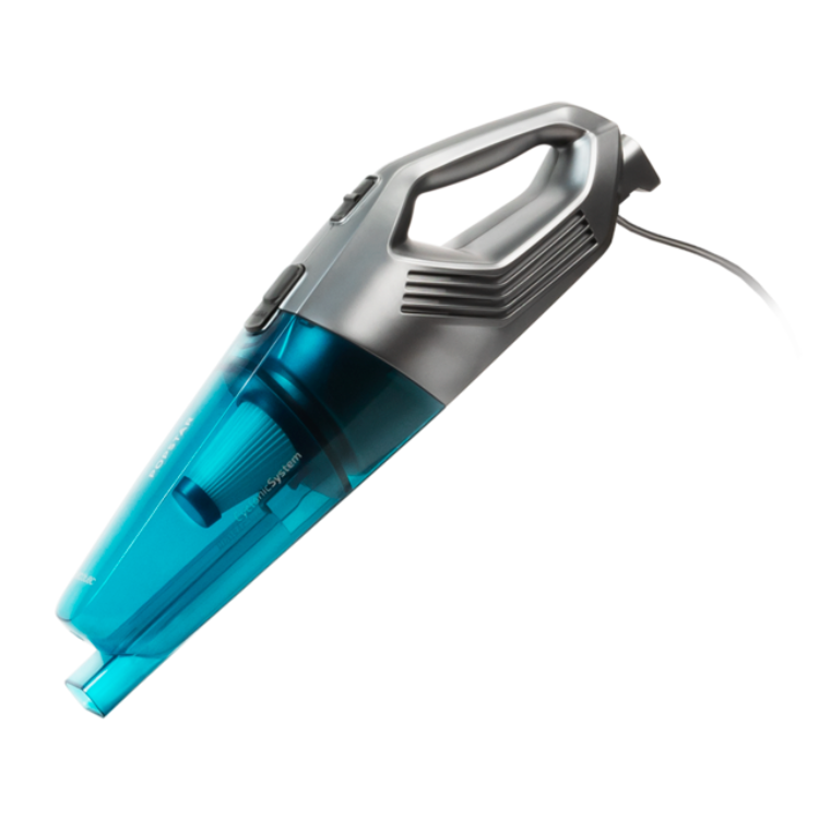 Cecotet Conga Popstar 1000 Duostick handheld vacuum, blue and silver.