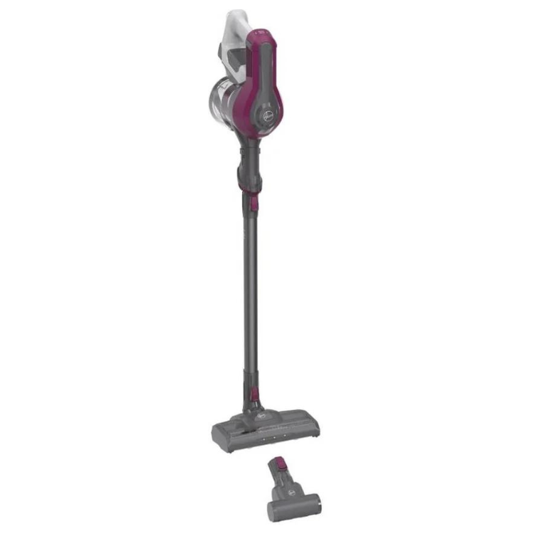 Aspirador vertical sem fios Hoover HF1 160W magenta com acessórios.