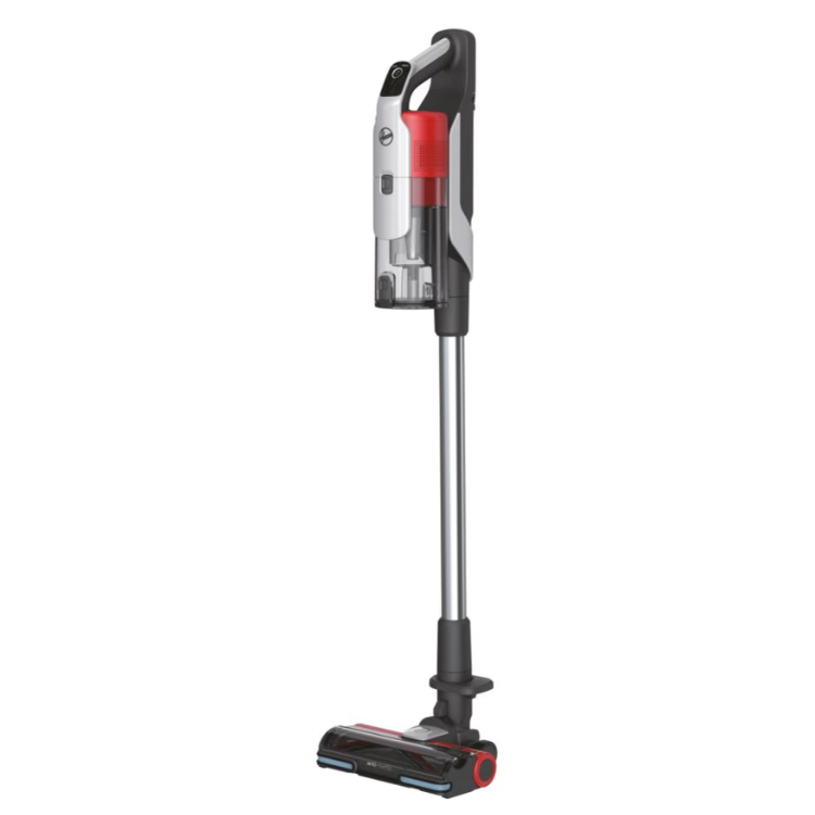 Hoover HF9 upright vacuum, 350W, grey, red and black.