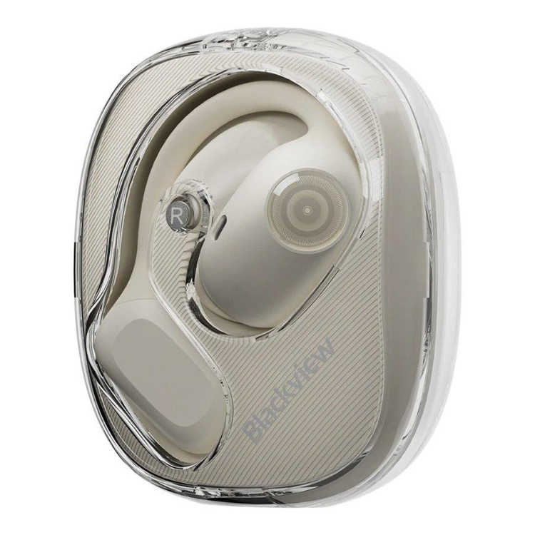 Auricular Bluetooth Blackview Airbuds 100 TWS branco, sem fios, formato in-ear.
