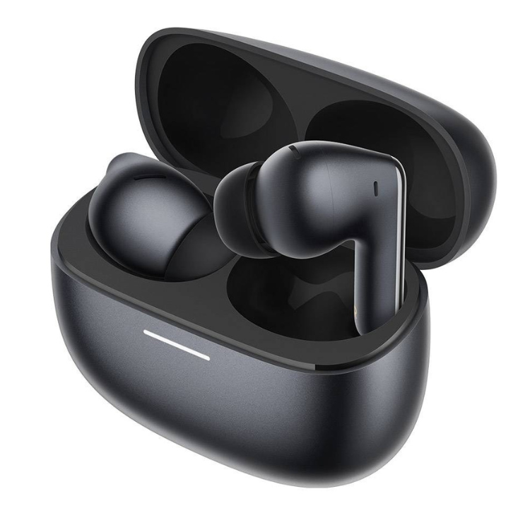 Auriculares Bluetooth Xiaomi Redmi Buds 8 Pro Preto, com caixa de carregamento e um auricular destacado.
