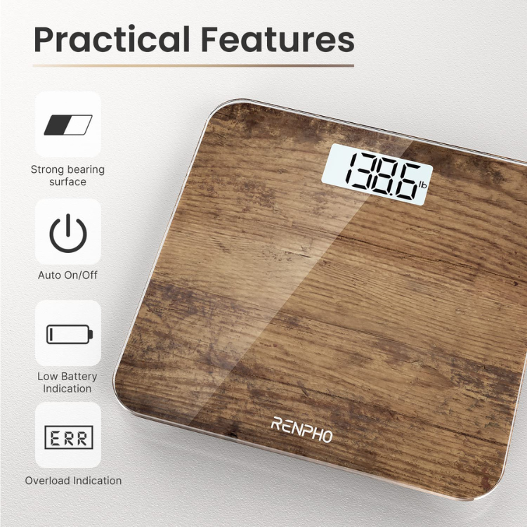 Balança Renpho Core 1S Body Weight Scale Castanho
