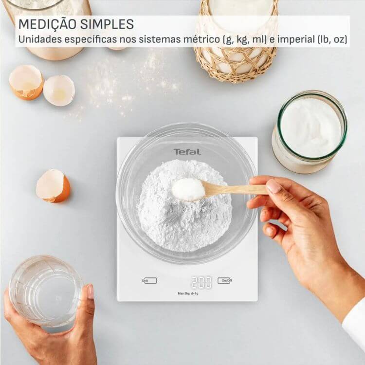 Balança de Cozinha Tefal  BC5504V0 Branco