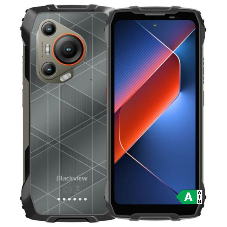 Smartphone Blackview BL7000 5G preto, 8GB/256GB, Dual Sim, com certificações IP68 e MIL-STD-810H.