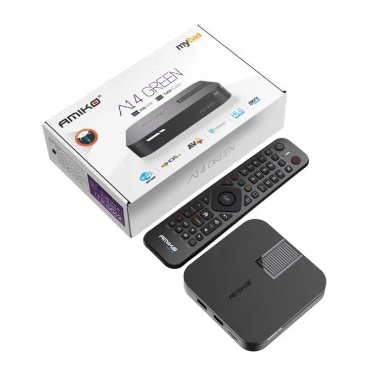 Box IPTV Amiko A14 Green Android 2GB/16GB MyTV Online 3 4K