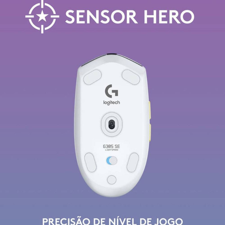 Logitech G305 SE LightSpeed wireless mouse, white, optical, 12000 DPI.