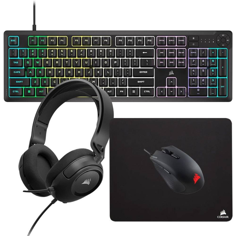 Bundle Corsair Gaming Teclado + Rato + Headset + Tapete