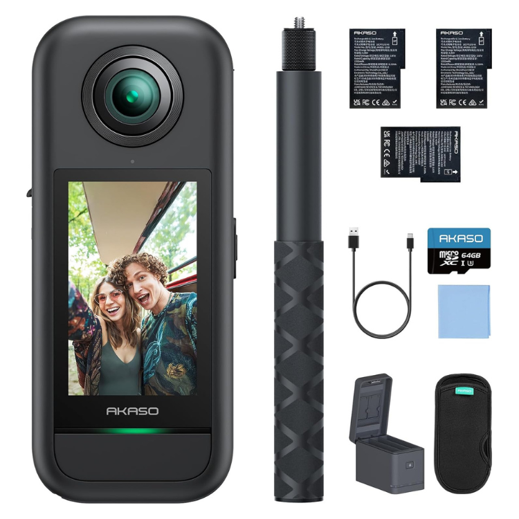 Action Cam Akaso 360 Bundle Creator Preto