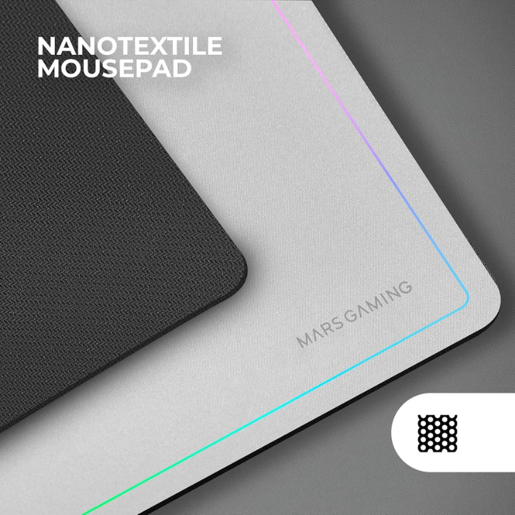 Bundle Mars Gaming MCP-124 Teclado+Rato+Tapete Branco
