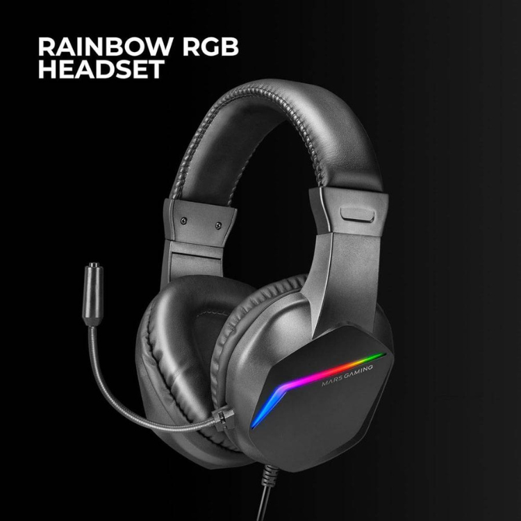Bundle Mars Gaming MCPRGB3 Teclado+Rato+Headset+Tapete XXL RGB Preto