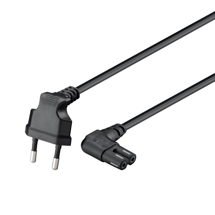 Ewent Netzkabel C7 90° 1.8m Schwarz