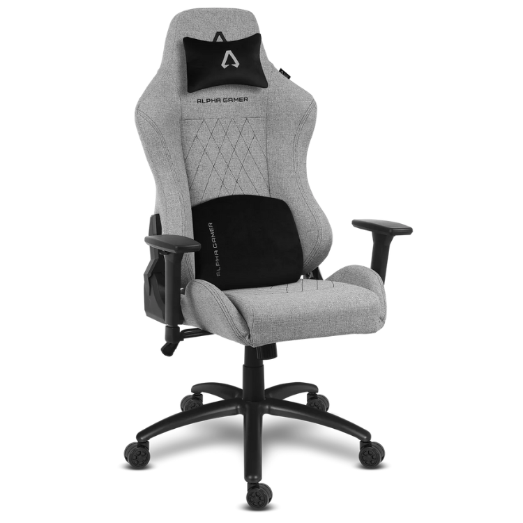 Cadeira Gaming Alpha Gamer Gaia Light Fabric V2 Cinzento
