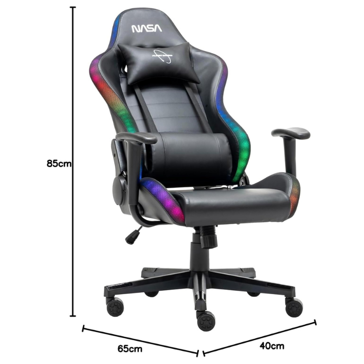 Cadeira Gaming Nasa Pioneer LED RGB