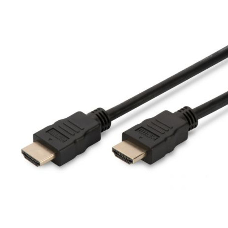 Black 3m Ewent HDMI cable with gold connectors.