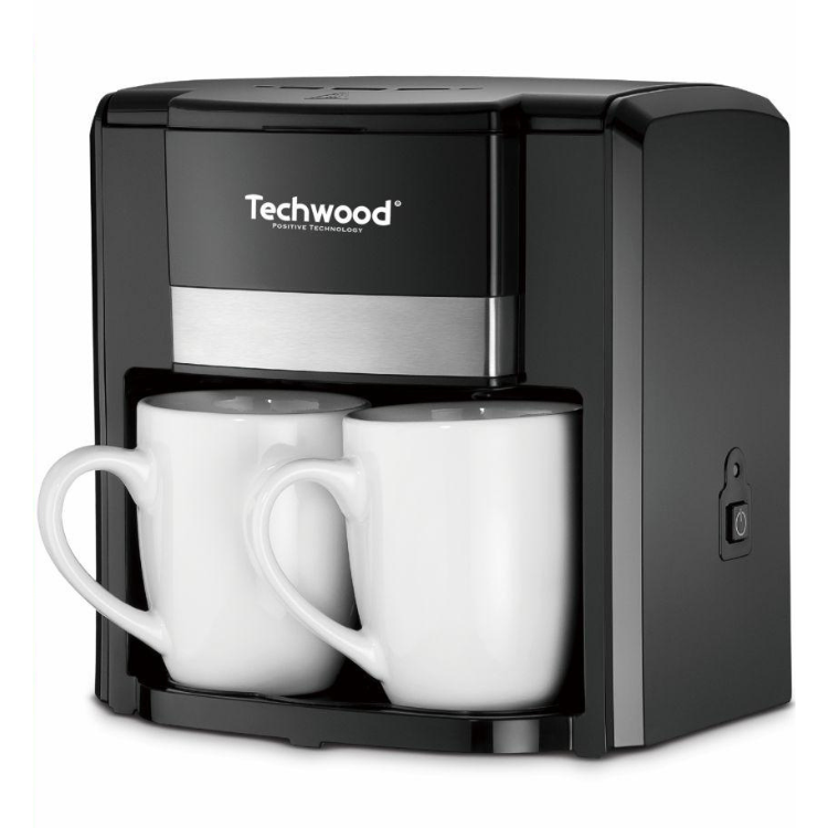 Cafeteira Elétrica Duo Techwood c/ 2 Canecas 0.6L 500W