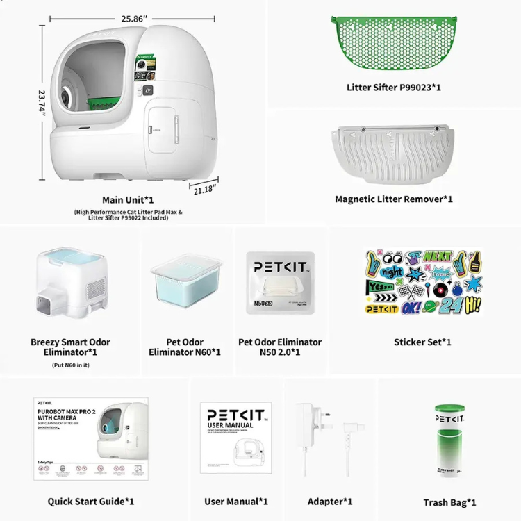 Petkit Purobot Max Pro 2 Smarte Katzentoilette mit Kamera