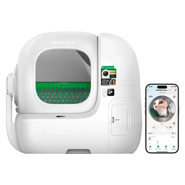 Caixa de Areia Inteligente Petkit Purobot Max Pro 2 c/ Câmara Smart Cat Litter Box