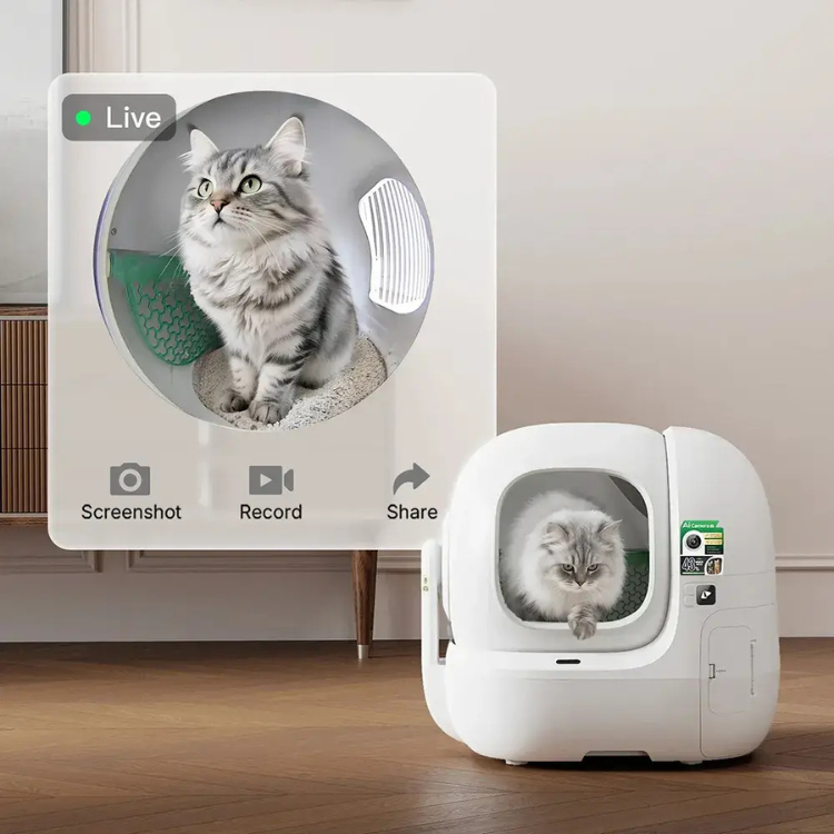 Caixa de Areia Inteligente Petkit Purobot Max Pro 2 c/ Câmara Smart Cat Litter Box